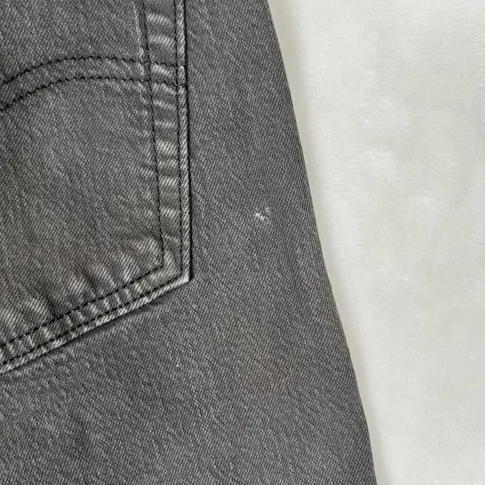 Levi's 505 Jeans Mens 36x32 Gray Regular Straight Denim Charcoal Wash Pants